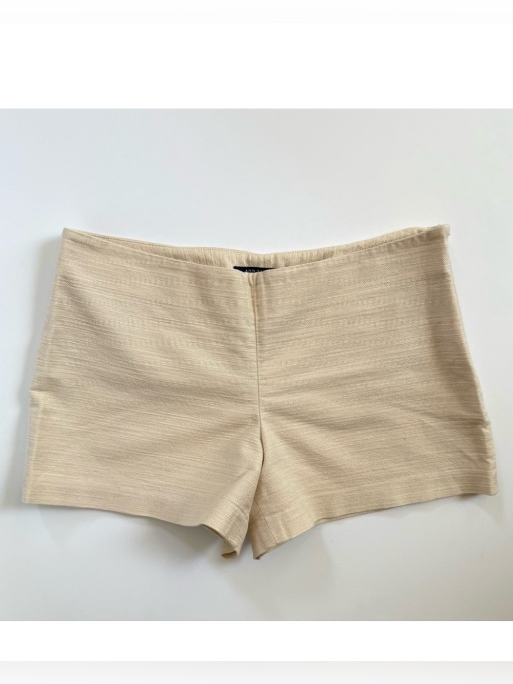 Ann Taylor Cream Mid Waist Shorts